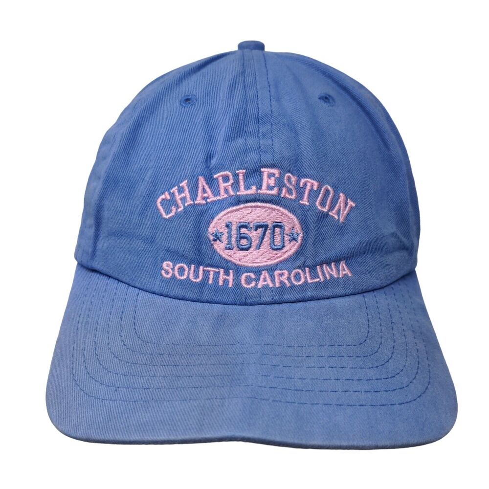 Charleston South Carolina Slideback Hat Blue OS Adjustable Embroidered Jhats